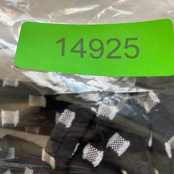 LOFT White Black Polka Dots Long Sleeve Cold Shoulder Top Swiss‎ Dot Size Medium - Picture 16 of 16